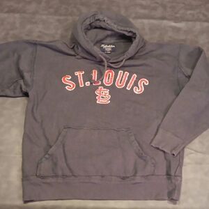 Wright & Ditson Charcoal St. Louis Hoodie With Raw Edge Hem Size Large Mens